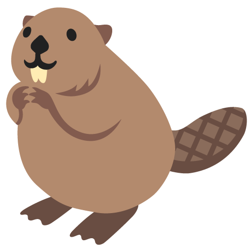 Google design of the beaver emoji verson:Noto Color Emoji 15.0