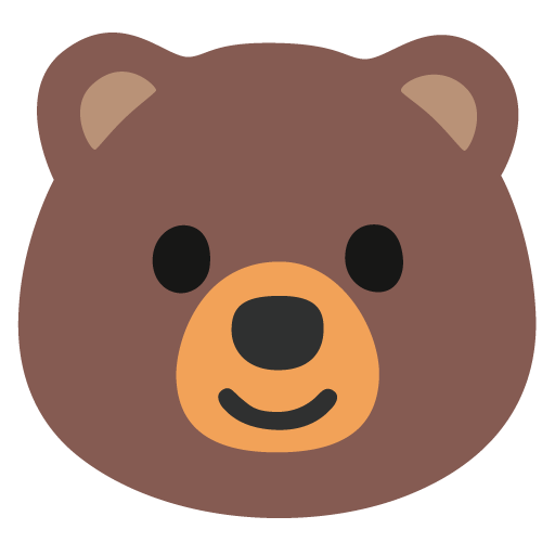 Google design of the bear emoji verson:Noto Color Emoji 15.0