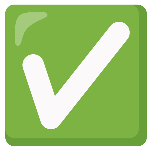 Google design of the check mark button emoji verson:Noto Color Emoji 15.0
