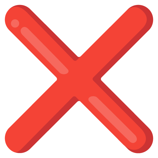 Google design of the cross mark emoji verson:Noto Color Emoji 15.0