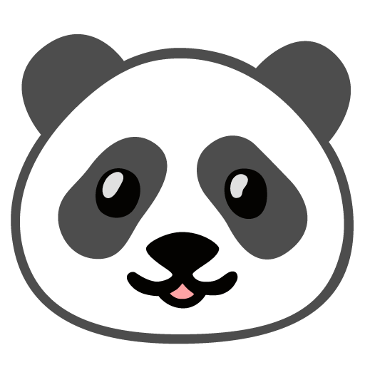 Google design of the panda emoji verson:Noto Color Emoji 15.0