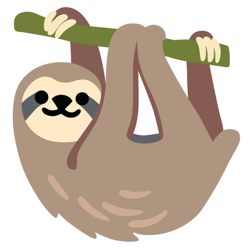 Google design of the sloth emoji verson:Noto Color Emoji 15.0