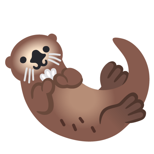 Google design of the otter emoji verson:Noto Color Emoji 15.0