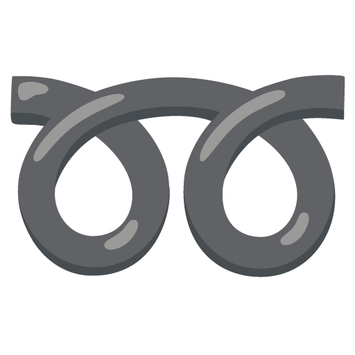 Google design of the double curly loop emoji verson:Noto Color Emoji 15.0