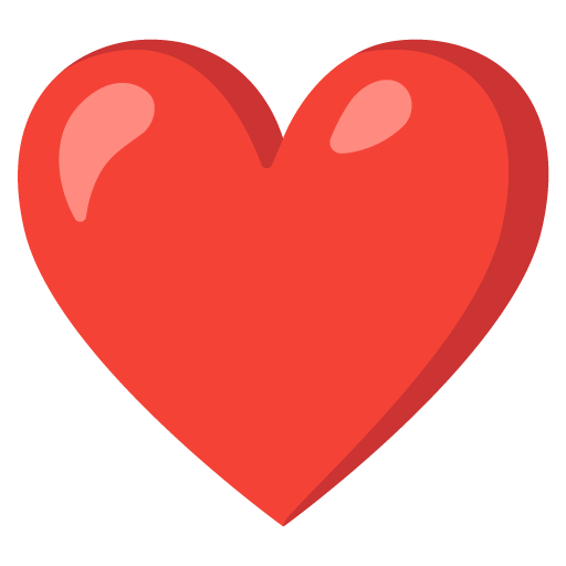 Google design of the red heart emoji verson:Noto Color Emoji 15.0