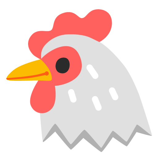 Google design of the chicken emoji verson:Noto Color Emoji 15.0