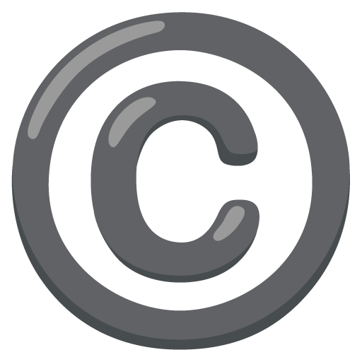 Google design of the copyright emoji verson:Noto Color Emoji 15.0