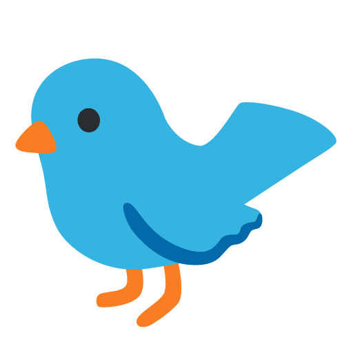 Google design of the bird emoji verson:Noto Color Emoji 15.0