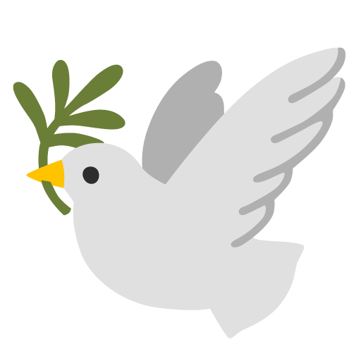 Google design of the dove emoji verson:Noto Color Emoji 15.0
