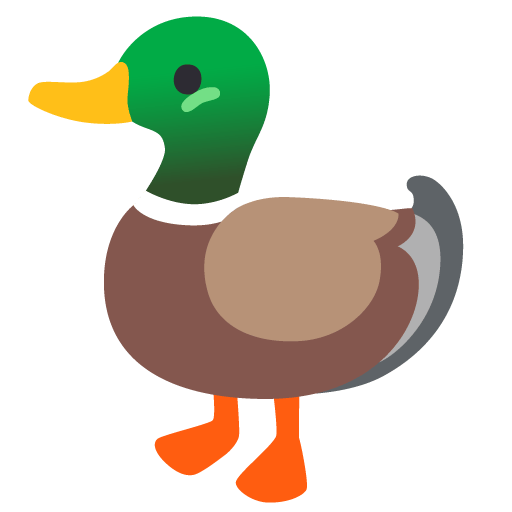 Google design of the duck emoji verson:Noto Color Emoji 15.0