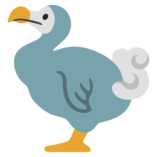 Google design of the dodo emoji verson:Noto Color Emoji 15.0