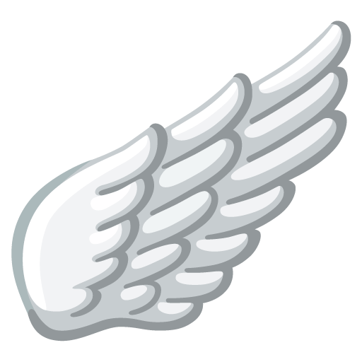 Google design of the wing emoji verson:Noto Color Emoji 15.0