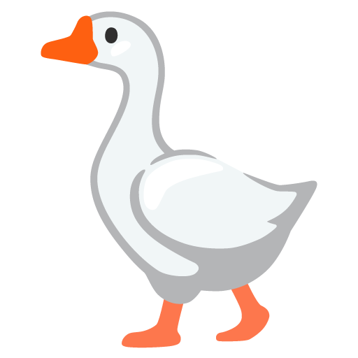 Google design of the goose emoji verson:Noto Color Emoji 15.0