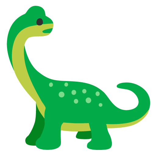 Google design of the sauropod emoji verson:Noto Color Emoji 15.0