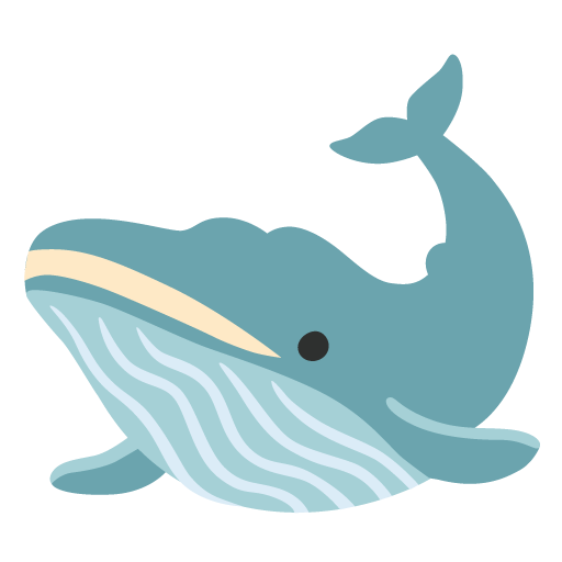 Google design of the whale emoji verson:Noto Color Emoji 15.0