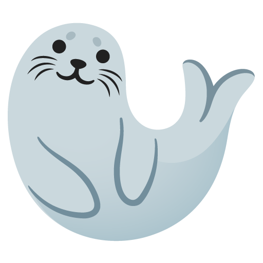 Google design of the seal emoji verson:Noto Color Emoji 15.0