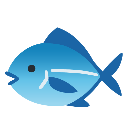 Google design of the fish emoji verson:Noto Color Emoji 15.0