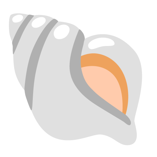 Google design of the spiral shell emoji verson:Noto Color Emoji 15.0