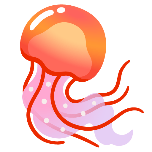 Google design of the jellyfish emoji verson:Noto Color Emoji 15.0