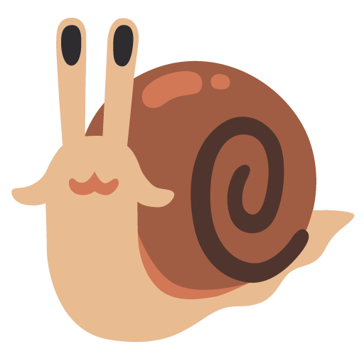 Google design of the snail emoji verson:Noto Color Emoji 15.0