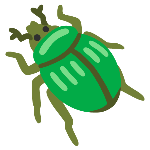 Google design of the beetle emoji verson:Noto Color Emoji 15.0