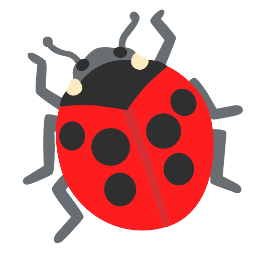 Google design of the lady beetle emoji verson:Noto Color Emoji 15.0