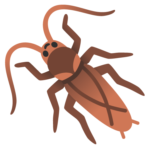 Google design of the cockroach emoji verson:Noto Color Emoji 15.0