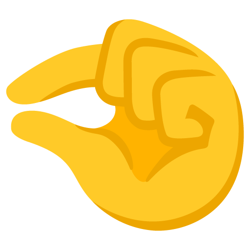 Google design of the pinching hand emoji verson:Noto Color Emoji 15.0