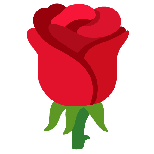 Google design of the rose emoji verson:Noto Color Emoji 15.0