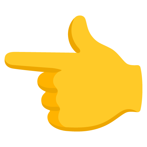 Google design of the backhand index pointing left emoji verson:Noto Color Emoji 15.0