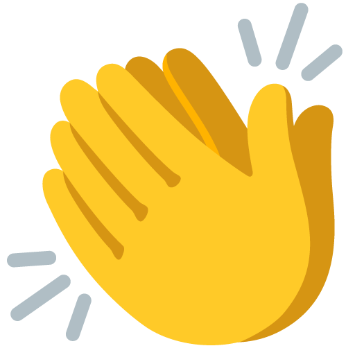 Google Google design of the clapping hands emoji verson:Noto Color Emoji 15.0
