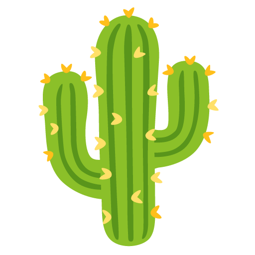Google design of the cactus emoji verson:Noto Color Emoji 15.0