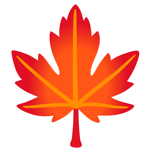 Google design of the maple leaf emoji verson:Noto Color Emoji 15.0