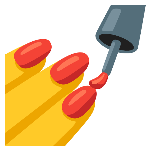 Google design of the nail polish emoji verson:Noto Color Emoji 15.0