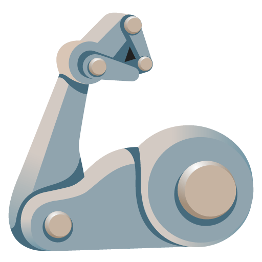 Google design of the mechanical arm emoji verson:Noto Color Emoji 15.0