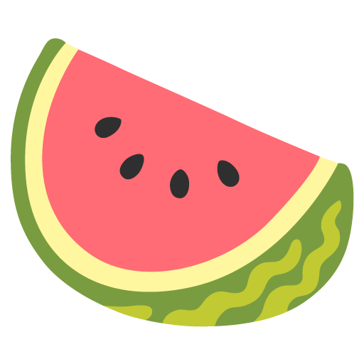 Google design of the watermelon emoji verson:Noto Color Emoji 15.0