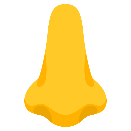 Google design of the nose emoji verson:Noto Color Emoji 15.0