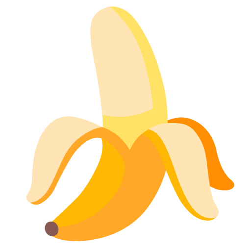 Google design of the banana emoji verson:Noto Color Emoji 15.0