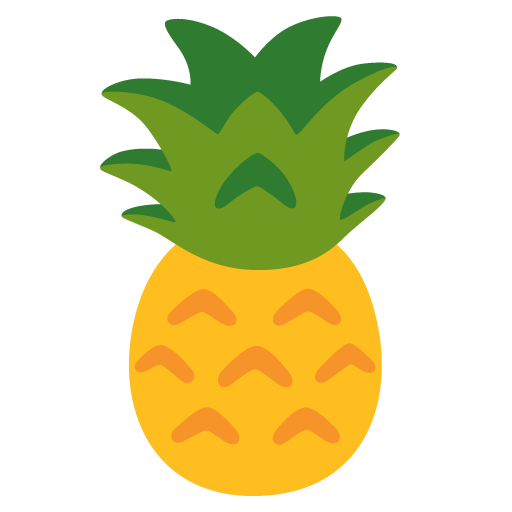 Google design of the pineapple emoji verson:Noto Color Emoji 15.0