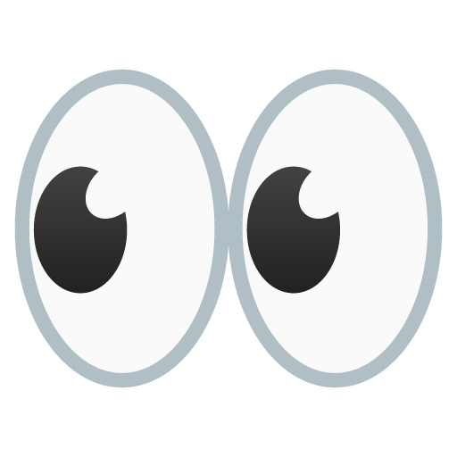 Google design of the eyes emoji verson:Noto Color Emoji 15.0