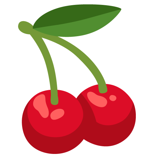 Google design of the cherries emoji verson:Noto Color Emoji 15.0
