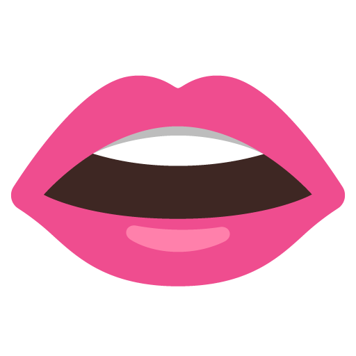 Google design of the mouth emoji verson:Noto Color Emoji 15.0
