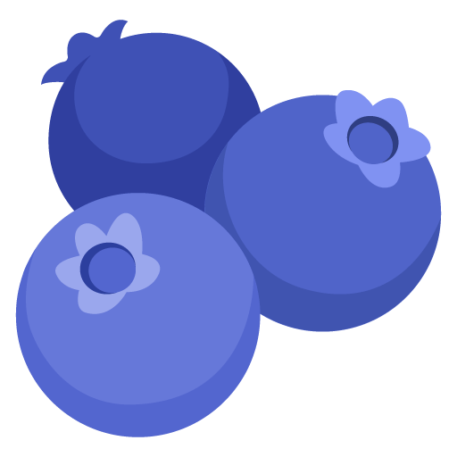 Google design of the blueberries emoji verson:Noto Color Emoji 15.0