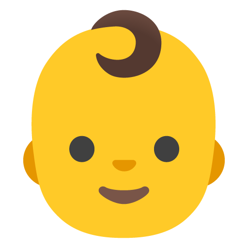 Google design of the baby emoji verson:Noto Color Emoji 15.0