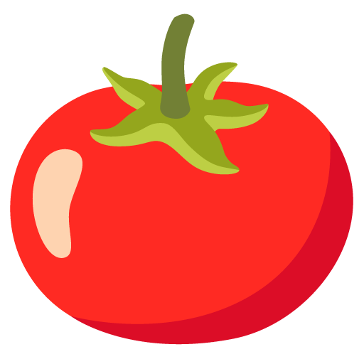 Google design of the tomato emoji verson:Noto Color Emoji 15.0