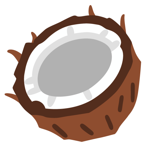 Google design of the coconut emoji verson:Noto Color Emoji 15.0