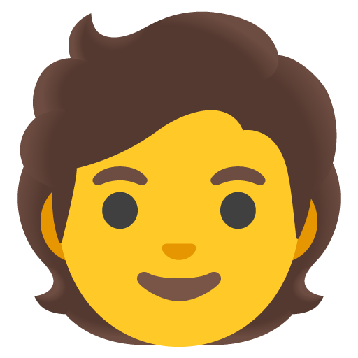 Google design of the person emoji verson:Noto Color Emoji 15.0