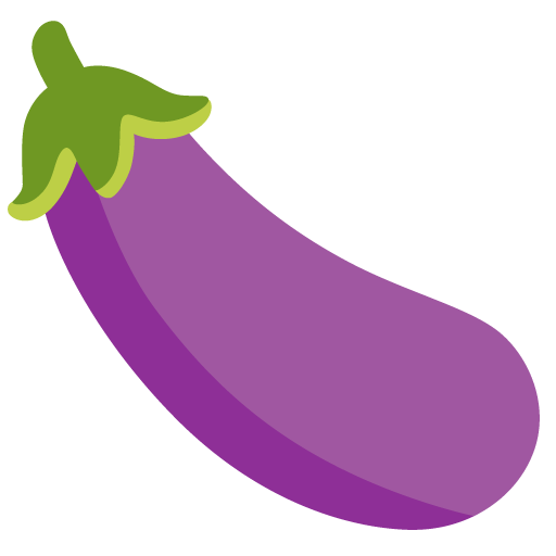 Google design of the eggplant emoji verson:Noto Color Emoji 15.0