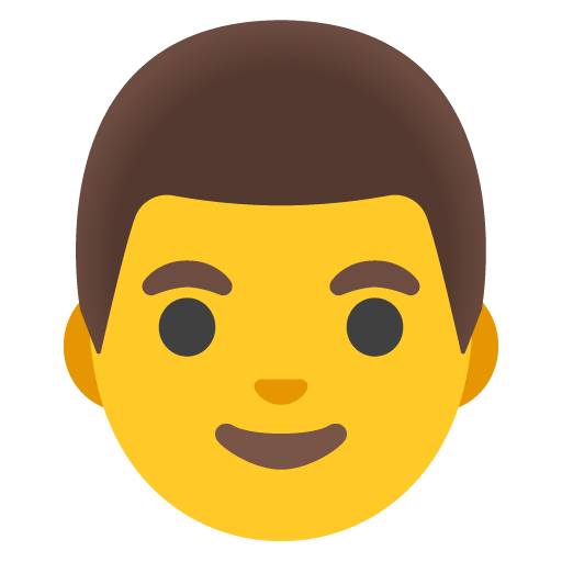 Google design of the man emoji verson:Noto Color Emoji 15.0