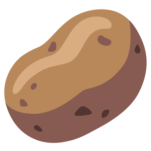 Google design of the potato emoji verson:Noto Color Emoji 15.0